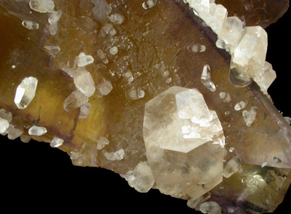 Fluorite with Calcite from Rosiclare Sub-District, Hardin County, Illinois