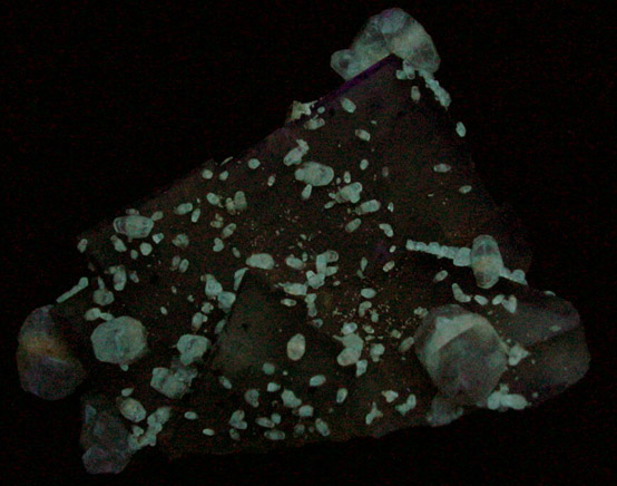 Fluorite with Calcite from Rosiclare Sub-District, Hardin County, Illinois