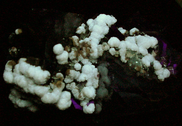 Fluorite with Calcite from Cave-in-Rock District, Hardin County, Illinois