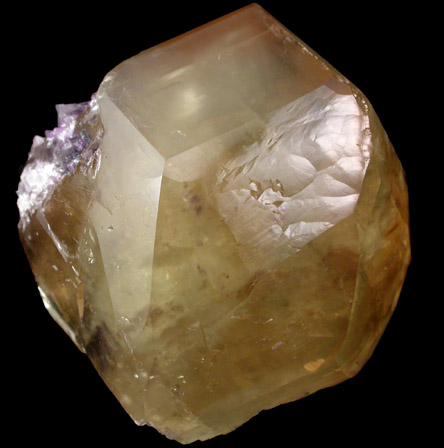 Calcite on Fluorite from Denton Mine, Sub-Rosiclare Level, Harris Creek District, Hardin County, Illinois