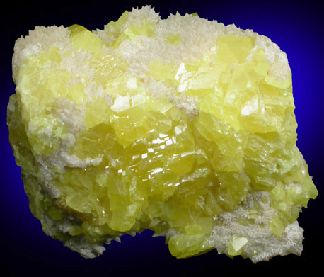 Sulfur and Calcite from Agrigento District (Girgenti), Sicily, Italy