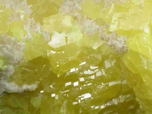 Sulfur and Calcite from Agrigento District (Girgenti), Sicily, Italy