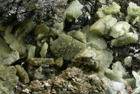 Magnetite, Andradite-Grossular, Pyrite, Albite from Marmoraton Iron Mine, Marmora, Ontario, Canada