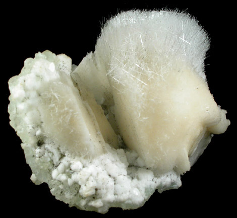 Natrolite, Prehnite, Calcite from Upper New Street Quarry, Paterson, Passaic County, New Jersey