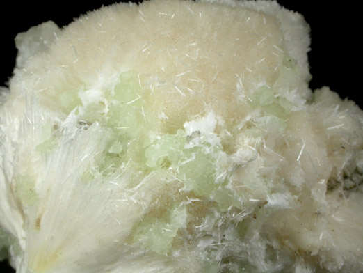 Natrolite, Prehnite, Calcite from Upper New Street Quarry, Paterson, Passaic County, New Jersey