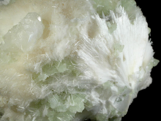 Natrolite, Prehnite, Calcite from Upper New Street Quarry, Paterson, Passaic County, New Jersey