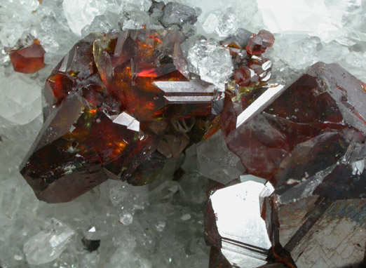 Sphalerite on Quartz with Galena from Rucheng Mine, Nuanshui, Hunan, China