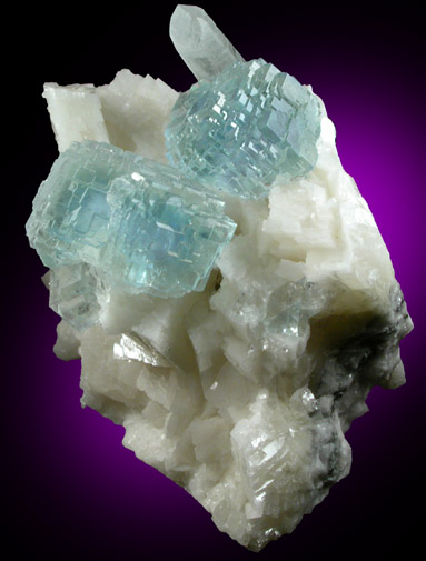 Fluorite and Quartz on Dolomite from Shangbao Mine, Leiyang, Hunan, China