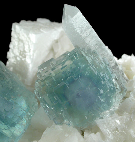 Fluorite and Quartz on Dolomite from Shangbao Mine, Leiyang, Hunan, China