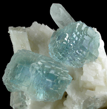 Fluorite and Quartz on Dolomite from Shangbao Mine, Leiyang, Hunan, China