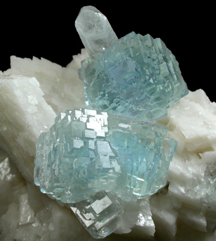 Fluorite and Quartz on Dolomite from Shangbao Mine, Leiyang, Hunan, China