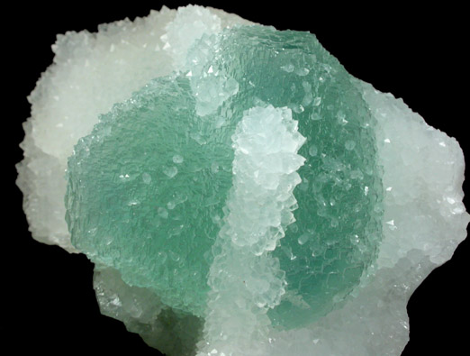 Fluorite on Quartz from Taolin Mine, Linxiang, Hunan, China