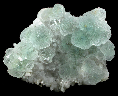 Fluorite on Quartz with Pyrite from Shangbao Mine, Leiyang, Hunan, China