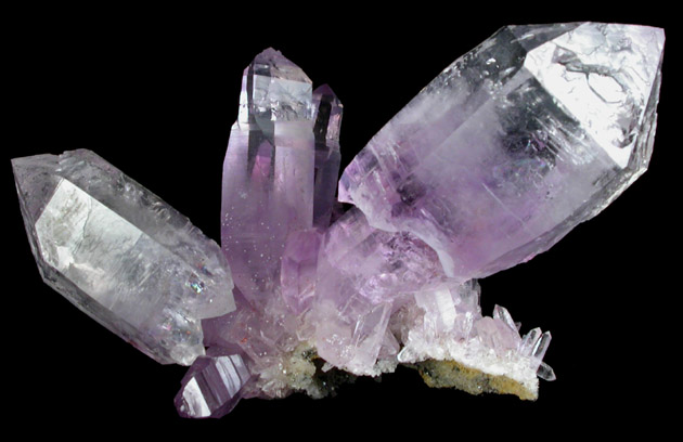 Quartz var. Amethyst Scepters from Piedra Parada, near Las Vigas, Tatatila, Veracruz, Mexico