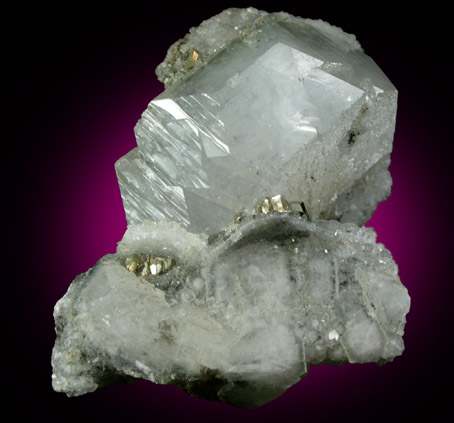 Apophyllite with Pyrite from Millington Quarry, Bernards Township, Somerset County, New Jersey