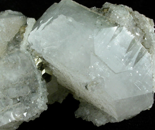 Apophyllite with Pyrite from Millington Quarry, Bernards Township, Somerset County, New Jersey