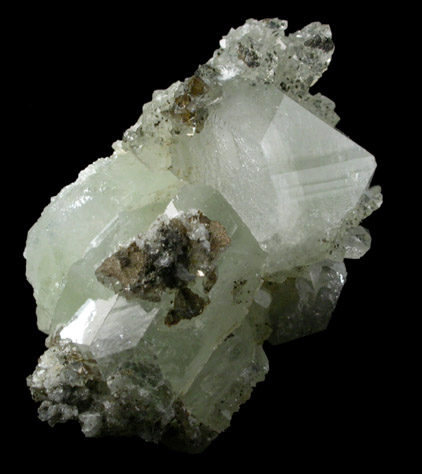 Apophyllite with Chamosite and Datolite from Millington Quarry, Bernards Township, Somerset County, New Jersey