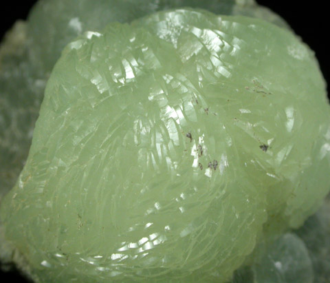 Prehnite from O and G Industries Southbury Quarry, Southbury, New Haven County, Connecticut