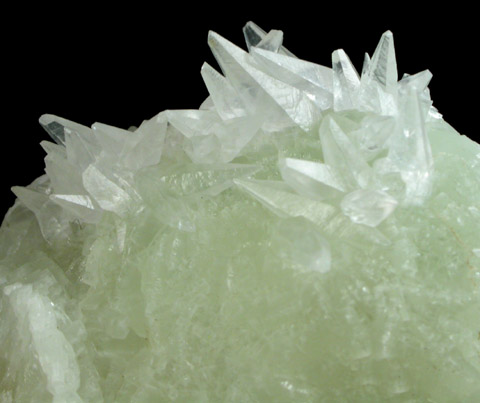 Prehnite with Calcite from Millington Quarry, Bernards Township, Somerset County, New Jersey