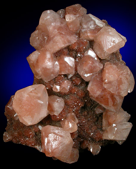 Calcite (twinned crystals) with Hematite inclusions from Santa Eulalia District, Aquiles Serdn, Chihuahua, Mexico