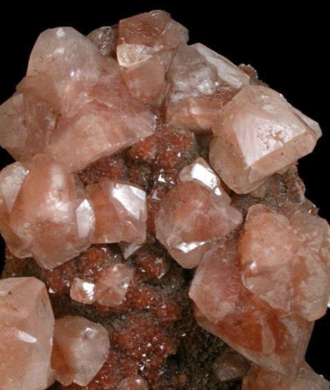 Calcite (twinned crystals) with Hematite inclusions from Santa Eulalia District, Aquiles Serdn, Chihuahua, Mexico