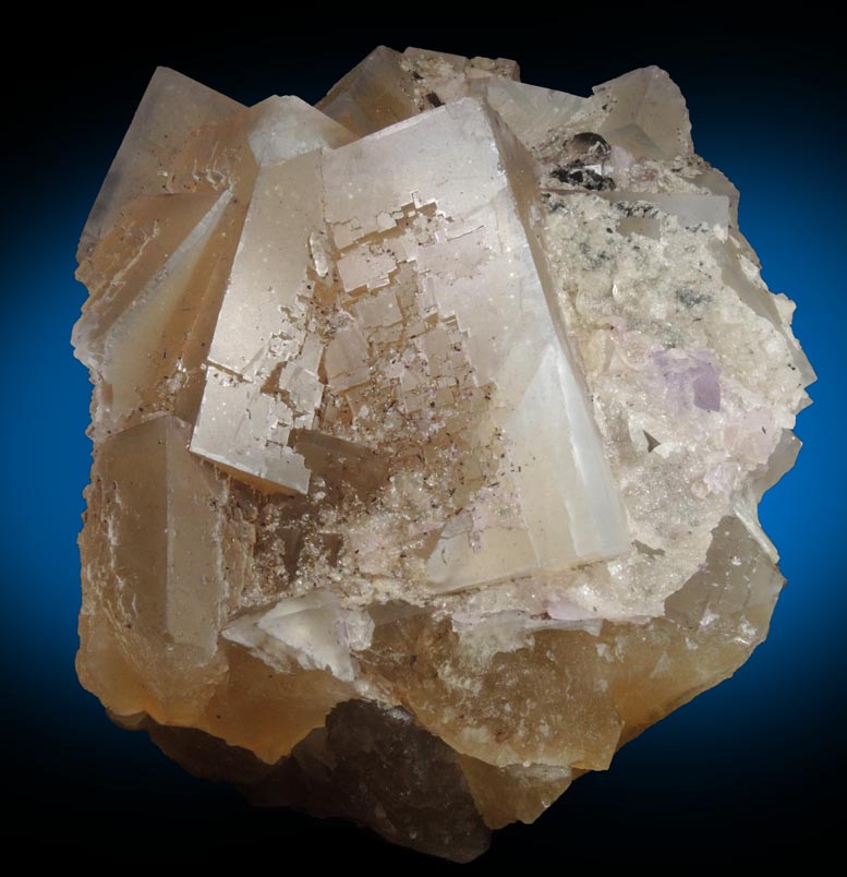 Fluorite with Calcite from Cave-in-Rock District, Hardin County, Illinois