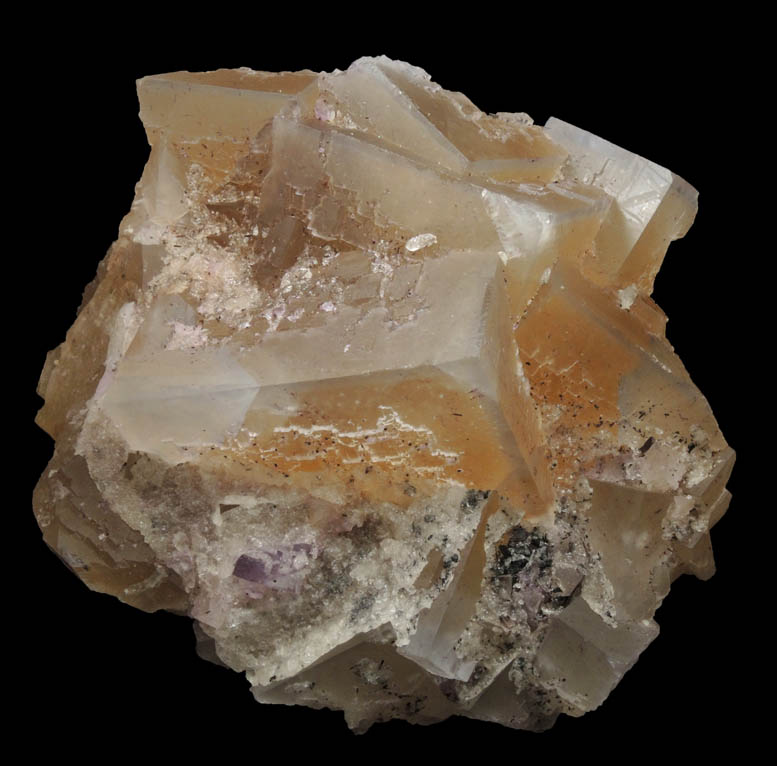 Fluorite with Calcite from Cave-in-Rock District, Hardin County, Illinois