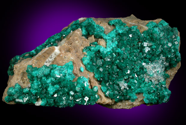 Dioptase from Altyn-Tyube, 66 km east of Karagandy, Karaganda Oblast', Kazakhstan (Type Locality for Dioptase)