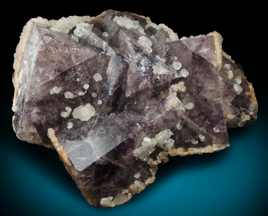 Fluorite with Calcite from Frazer's Hush Mine, Rookhope, Weardale, County Durham, England
