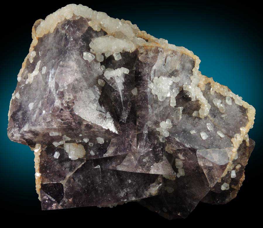 Fluorite with Calcite from Frazer's Hush Mine, Rookhope, Weardale, County Durham, England