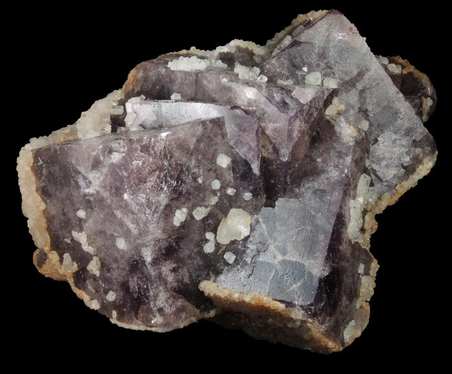 Fluorite with Calcite from Frazer's Hush Mine, Rookhope, Weardale, County Durham, England