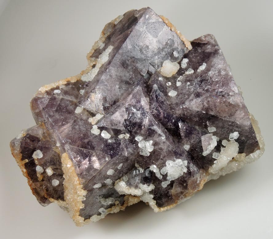 Fluorite with Calcite from Frazer's Hush Mine, Rookhope, Weardale, County Durham, England