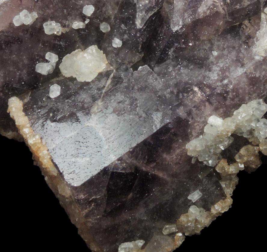 Fluorite with Calcite from Frazer's Hush Mine, Rookhope, Weardale, County Durham, England