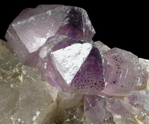 Quartz var. Amethyst with Hematite inclusions from Ja Cheil Kang, 280 meters up Eonyang Mountain, Kyongsang-namdo, South Korea