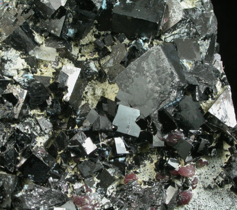 Magnetite (rare cubic crystal form) with Sphalerite from ZCA Mine No. 4, Fowler Ore Body, 2500' Level, Balmat, St. Lawrence County, New York