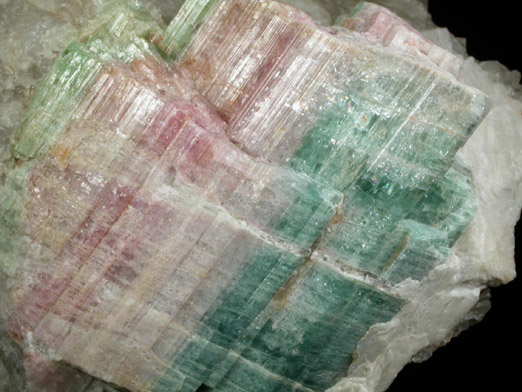 Elbaite Tourmaline in Quartz from Dunton Quarry, Plumbago Mountain, Hall's Ridge, Newry, Oxford County, Maine