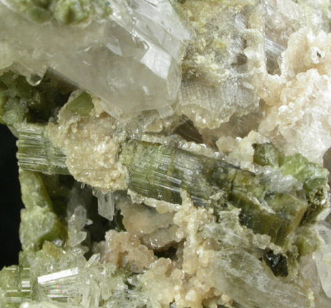 Elbaite Tourmaline and Quartz from Mount Mica Quarry, Paris, Oxford County, Maine