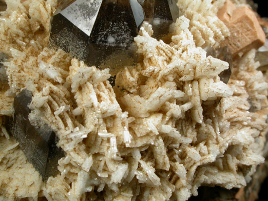 Microcline, Albite, Smoky Quartz from Moat Mountain, Hales Location, Carroll County, New Hampshire