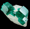 Dioptase on Calcite from Tsumeb Mine, Otavi-Bergland District, Oshikoto, Namibia