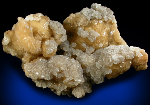 Stilbite-Ca with Calcite from Summit Quarry, Union County, New Jersey