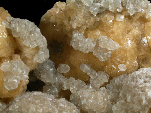 Stilbite-Ca with Calcite from Summit Quarry, Union County, New Jersey