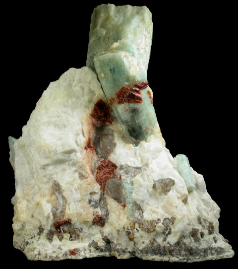 Beryl with Albite from Case Quarry, Portland, Middlesex County, Connecticut