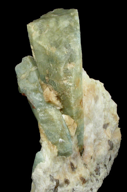 Beryl with Albite from Case Quarry, Portland, Middlesex County, Connecticut