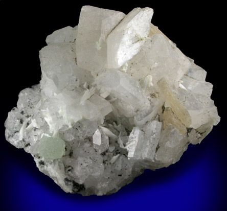 Heulandite-Ca, Stilbite-Ca, Prehnite, Babingtonite, Laumontite, Quartz from Prospect Park Quarry, Prospect Park, Passaic County, New Jersey