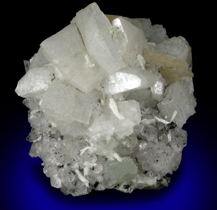 Heulandite-Ca, Stilbite-Ca, Prehnite, Babingtonite, Laumontite, Quartz from Prospect Park Quarry, Prospect Park, Passaic County, New Jersey