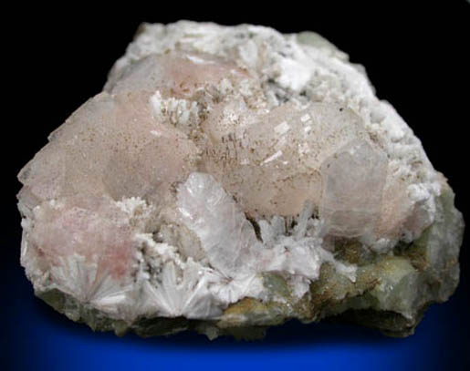 Heulandite-Ca, Prehnite, Laumontite from Prospect Park Quarry, Prospect Park, Passaic County, New Jersey