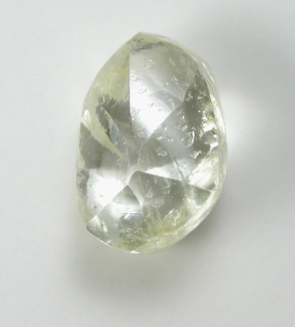 Diamond (0.98 carat pale-yellow complex crystal) from Venetia Mine, Limpopo Province, South Africa
