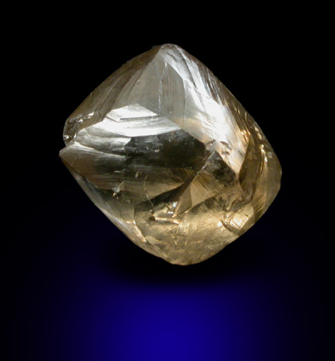 Diamond (2.25 carat brown octahedral crystal) from Damtshaa Mine, near Orapa, Botswana
