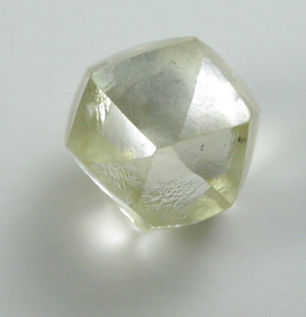 Diamond (0.69 carat yellow tetrahexahedral crystal) from Williamson Mine, Mwadui, Tanzania