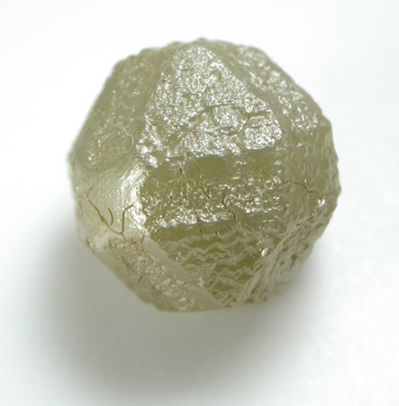 Diamond (2.39 carat greenish-gray complex crystal) from Bakwanga Mine, Mbuji-Mayi (Miba), Democratic Republic of the Congo